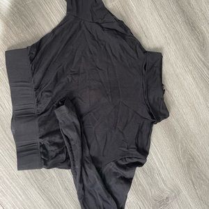 Cropped long sleeve cheer body suit